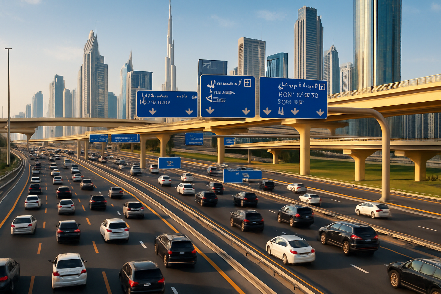 Enhanced traffic flow on Dubai roads